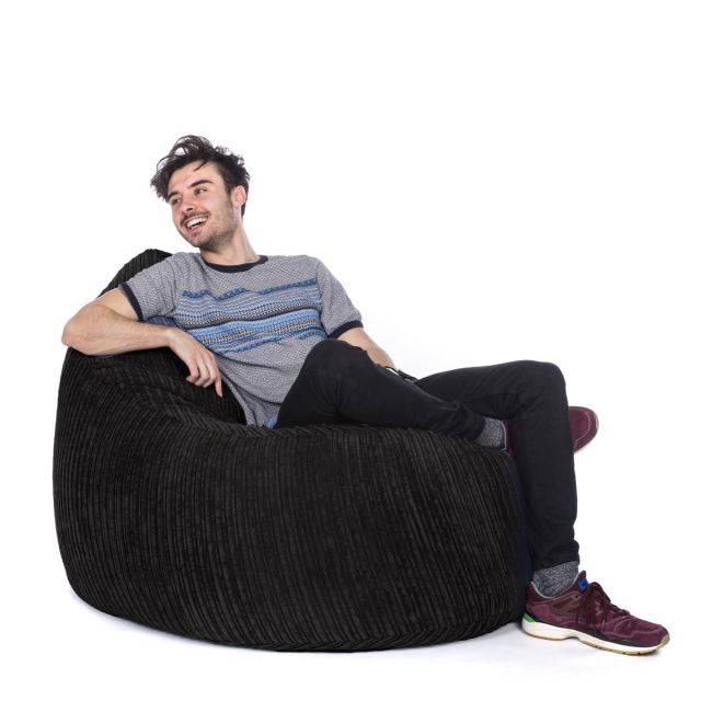 Corduroy Bean Bag Chair - Black