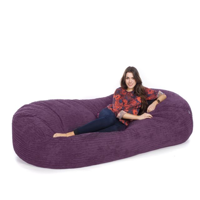 Corduroy Sofa Bed Bean Bag - Purple