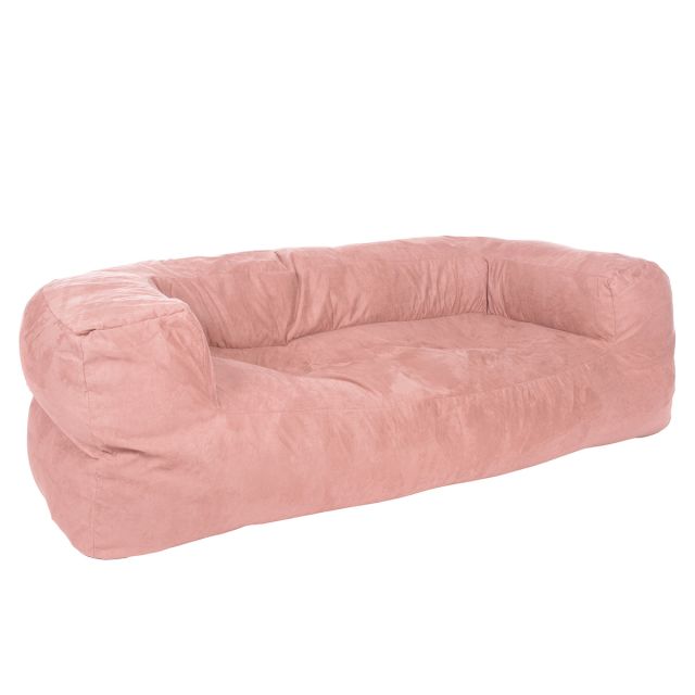 Faux Suede Couch Bean Bag - Blush Pink