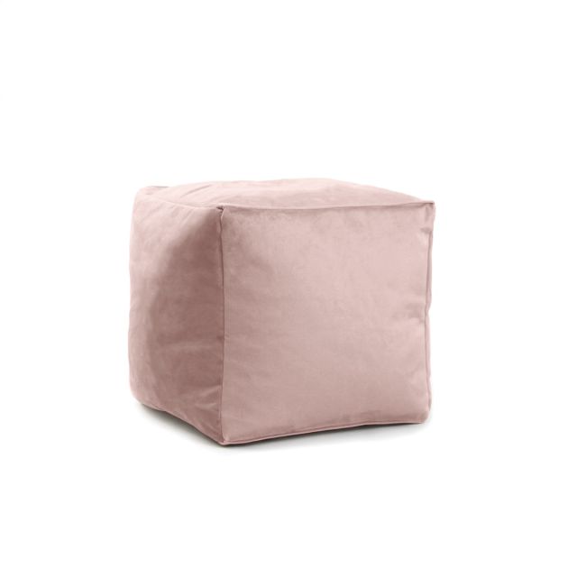 Designer Velvet Slab Bean Bag - Blush Pink