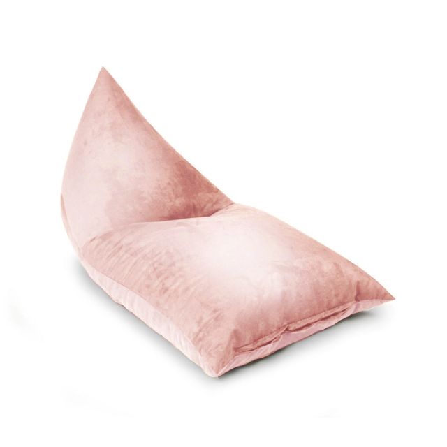 Designer Velvet Deck Chair Bean Bag - Blush Pink