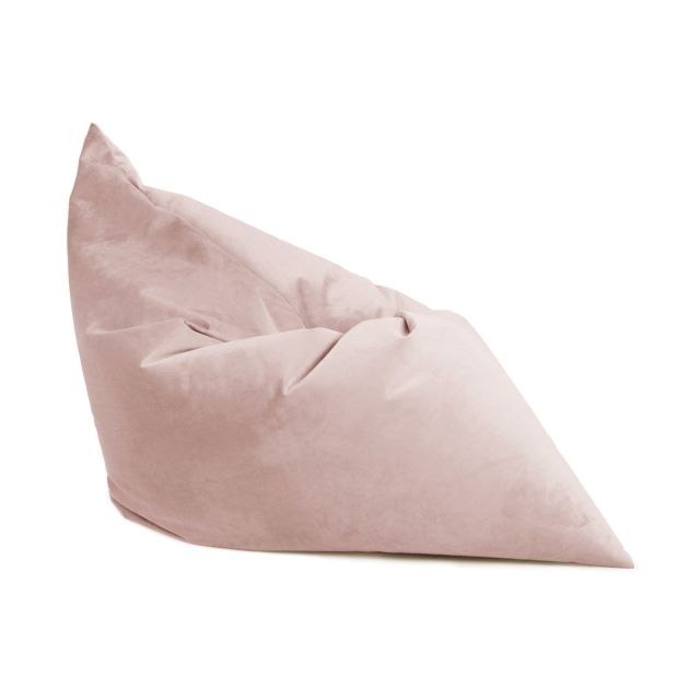 Designer Velvet Slab Bean Bag - Blush Pink