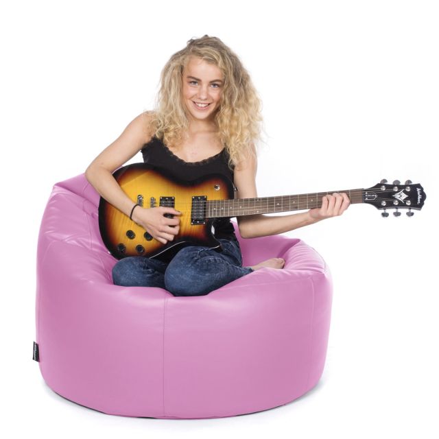 Buy Luxe Decora Classic Round Faux Leather Bean Bag with