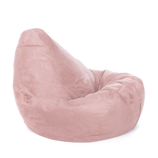 Faux Suede Hi-Back Gamer Bean Bag - Replacement Cover-Standard - Cover Only-(Faux Suede) Blush Pink