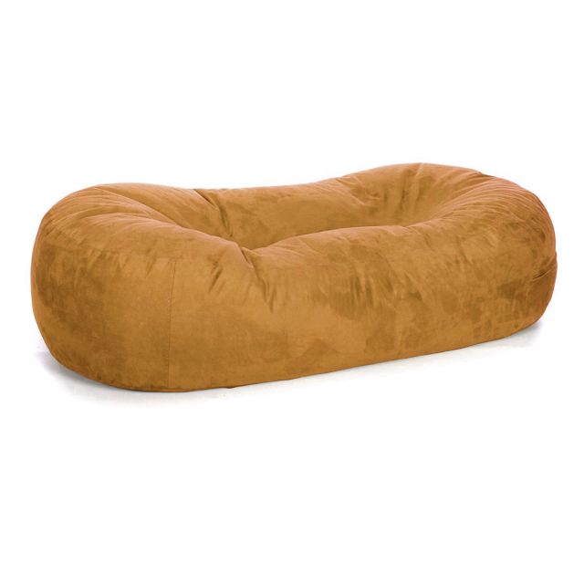 Faux Suede Lounger Bean Bag - Replacement Cover-Small - Cover Only-(Faux Suede) Mustard