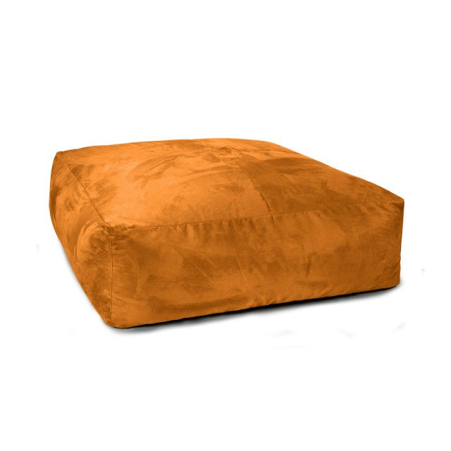 Faux Suede Square Bean Bag - Replacement Cover-Kids - Cover Only-(Faux Suede) Mustard