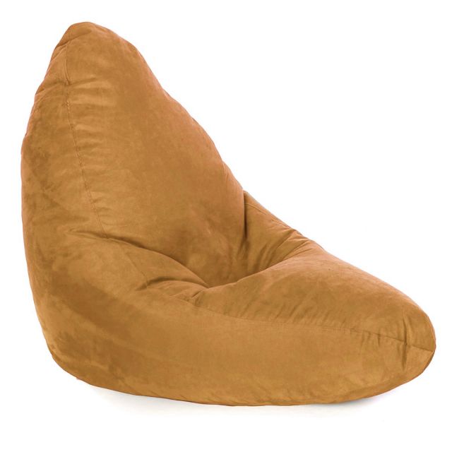 Faux Suede Wedgie Bean Bag - Replacement Cover-Standard - Cover Only-(Faux Suede) Mustard