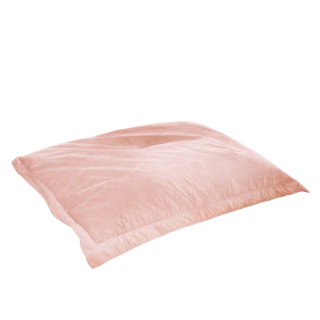 Designer Velvet Oxford Cushion Bean Bag - Blush Pink