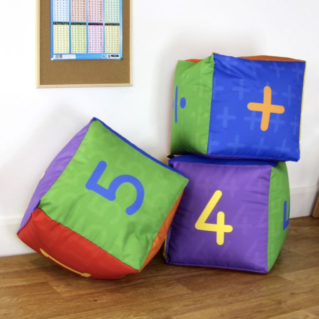 Primary Maths Cube Bean Bags