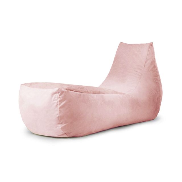 Designer Velvet Recliner Bean Bag - Blush Pink