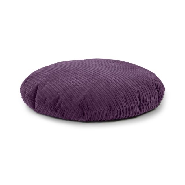 Corduroy Cushion Bean Bag - Round - Purple