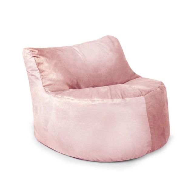 Designer Velvet Seat Bean Bag - Blush Pink