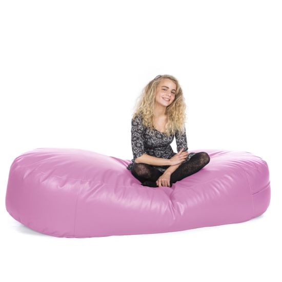 Faux Leather Sofa Bed Bean Bag - Pink