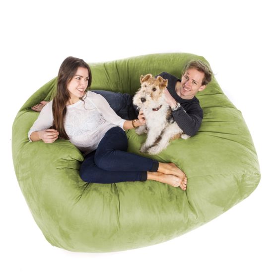 Faux Suede Monster Bean Bag - Lime Green