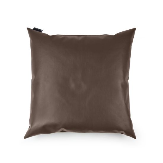 Faux Leather Cushion Bean Bag - Square - Chocolate Brown, Top