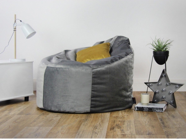 An image of the designer velvet bean bag chair from Great Bean Bags