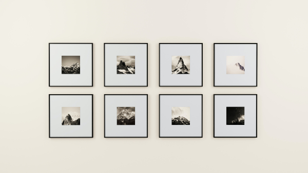 A image of a photo gallery wall